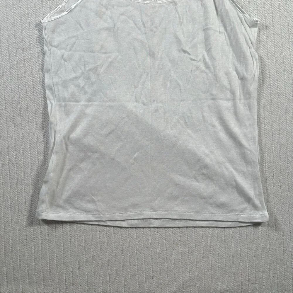 Victoria’s Secret Women’s White Cami Tank Top Size Large Adjustable Straps